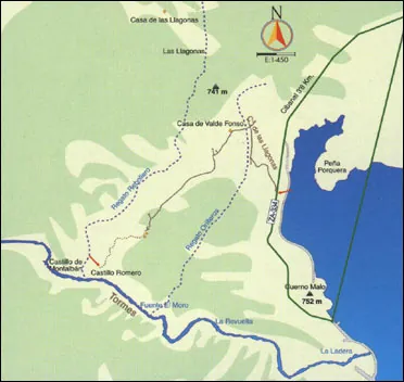 Mapa de la ruta Castillo Romero