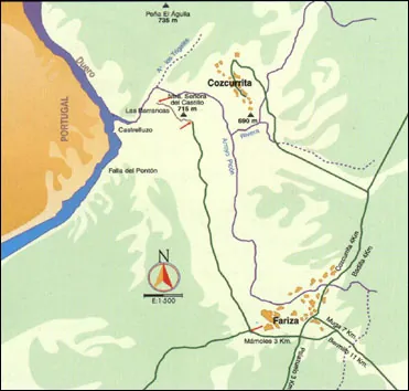 Mapa de la ruta Fariza-Ermita de Nuestra Señora del Castillo