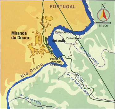 Mapa de la ruta Peña del Dos, en Torregamones
